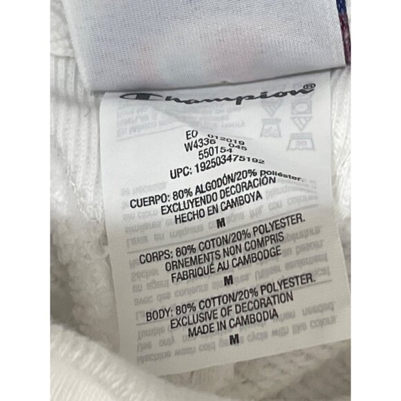 Champion 100 Hoodie Sweatshirt Womens M White Embroidered Century Collection - Picture 6 of 8